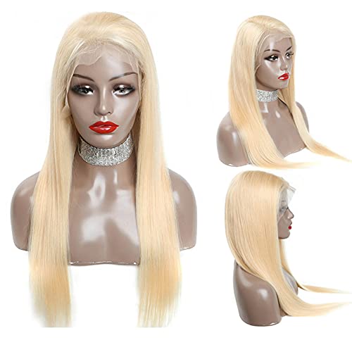 Blonde Human Hair 613 Lace Front Wigs with Baby Hair 20 inch 150% Density Blonde Wigs Human Hair Long Straight 13x4x1 Transparent Lace Wigs for Black Women T part Natural Hairline