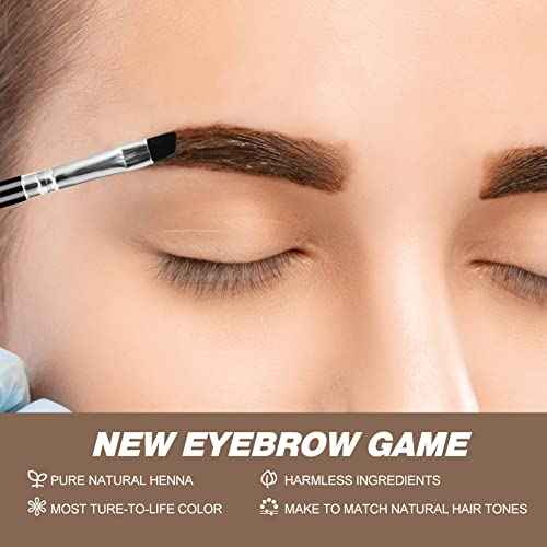 Purely Natural Henna Hair Powder 6 grams, Professional Henna-Hair Spot Color Kit, DIY Henna Hair Kit at Home and Salon, Easy to Use(Dark Brown02)