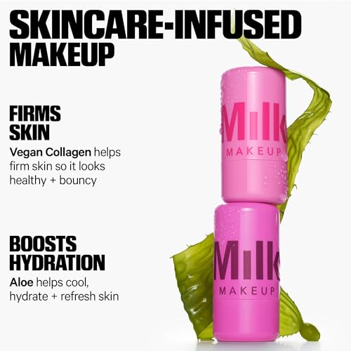 Milk Makeup Cooling Water Jelly Tint ? Long-Lasting Sheer Lip + Cheek Stain with Firming Vegan Collagen + Hydrating Aloe ? Transfer Proof, Buildable Lip Tint + Blush