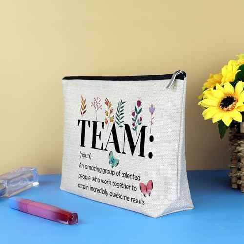 Team Appreciation Gifts Makeup Bag for Women Boss Leader Thank You Gift for Employee Colleague Coworker Inspirational Gifts Cosmetic Bags Birthday Bosses' Day Gift for Social Worker Teacher Nurse