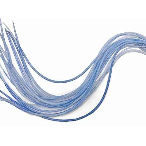 Moonlight Feather, Hair Extension Feathers - Solid Light Blue - 11.5+ Inches Long - 6 Pieces