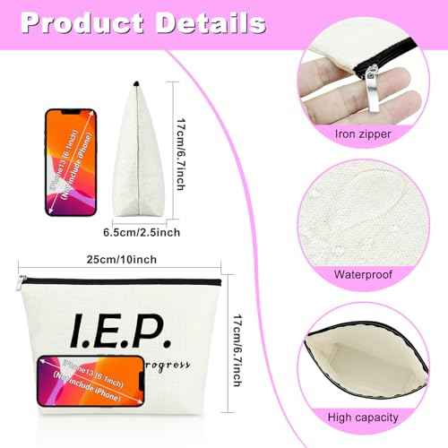 Mxrymvu Special Education Teacher Gifts Makeup Bag - Unique Teacher Appreciation Gift Ideas for Special Education Teachers