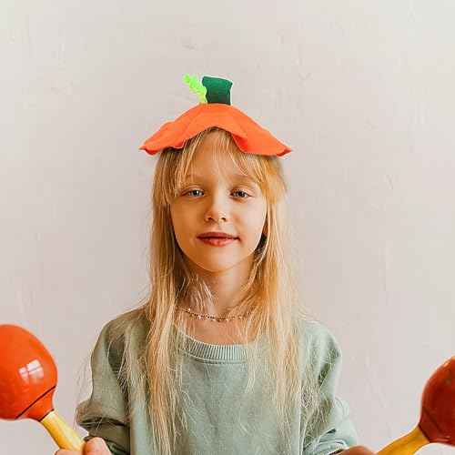 Doneace Halloween Pumpkin Headband Pumpkin Hat Hairband Pumpkin Stem Hair Hoops for Women Girls Halloween Dress Up Hair Accessories Parades Party Headwear Festival Headdress Supplies 1PCS