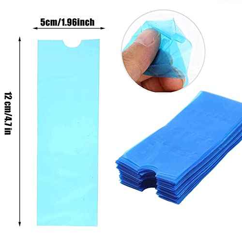 Sotica 200pcs Blue Tattoo Pen Covers, Disposable Plastic Sleeves for Standard Machine Pens