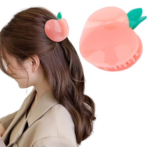 Peach Hair Clips, Cute Fruit Hair Claw Clip for Women Girls, Acetate Hair Accessories Gift