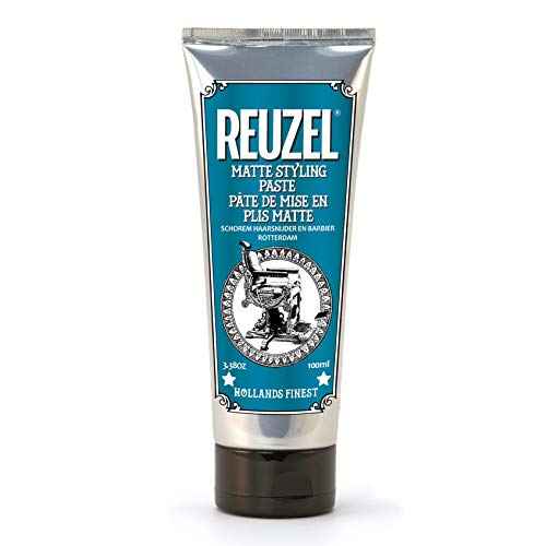 REUZEL Matte Styling Paste, Weightless, Pliable Medium All Day Hold, Adds Fullness and Texture, Matte Finish, Subtle Sugary Rum Scent, For All Hair Types, 3.38 oz