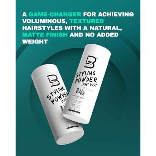 L3 Level 3 Light Hold Styling Powder - Natural Matte Hairstyle - Texturizing and Volumizing