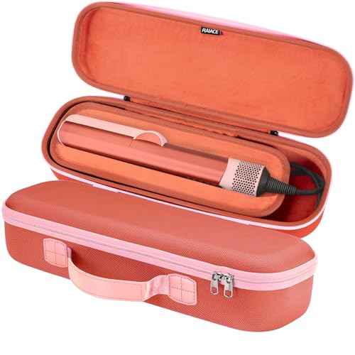 RAIACE Hard Storage Case Compatible with Dyson Airstrait Straightener, Travel Carrying Bag. (case only). (Red)