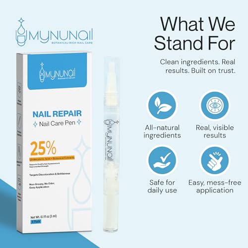 Nail Care/Conditioning Pen ? Botanical Oils for Healthy, Clear-Looking Toenails and Fingernails ? Fast Precision Brush Application Nail Repair Pen, Appearance of Clear Nails - Pack of 6