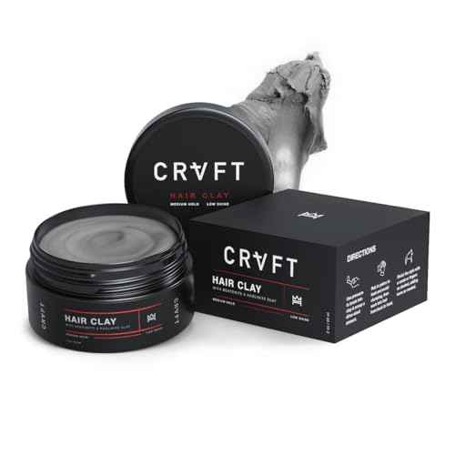 CRVFT Hair Clay 2oz | Medium Hold/Zero Shine Matte Finish | Add Volume & Texture | Ideal for Textured, Short & Medium Styles | Reworkable | [High Density] Clay Base, Stylist Approved [Unscented]