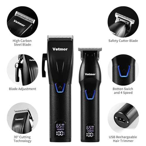 Professional Hair Clipper Set for Men, Complete Haircut Kit