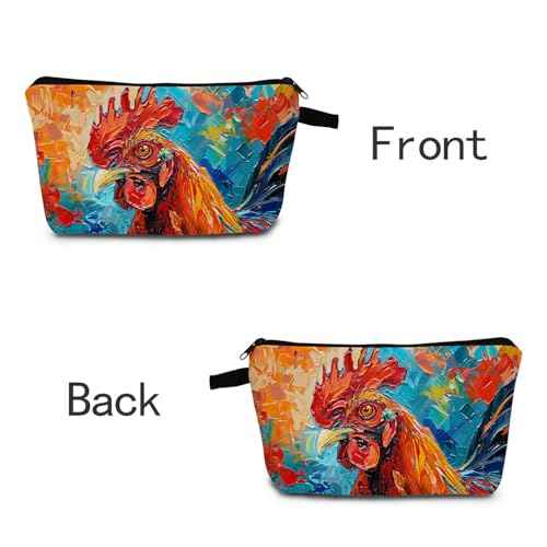 Rooster Makeup Bag Travel Portable Cosmetic Pouch Toiletry Organizer Storage Bag Zipper Pouch For Women Organizer Toiletries Bag for Travel