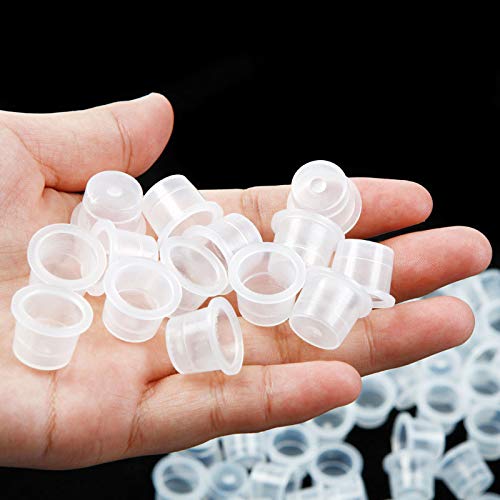 Tattoo Ink Caps - 1000Pcs Disposable Plastic Pigment Tattoo Ink Caps Cups for Tattoo Ink, Tattoo Supplies(Small #9)