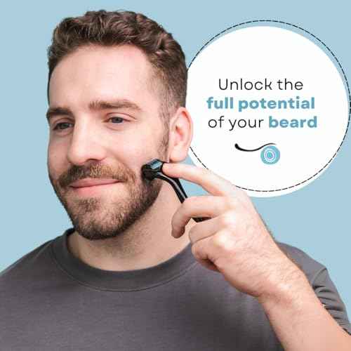 Derma Roller - The Original 540 Microneedles for HAIR, BEARD & SKIN | Microneedling Roller for Men and Women - for Face & Scalp Derma Stamp - FREE STORAGE CASE (Blue, 0.30mm)