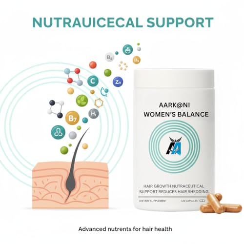 Aarkani Women's Hair Balance Supplements, Hair growth, Ages 45+, Clinically Shown to Enhance Hair Thickness and Scalp Health, Dermatologist Approved ? 30 days Supply