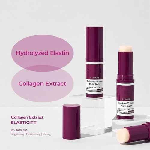 Dr. Cemenrete Vitaliq Calcium Multi Balm, Lovera Calcium Volume Multi Balm, Wrinkle Core Stick, Korean Collagen Moisturing Stick, Anti-aging, Hydrating, Firming Skin, Suitable for Eyes, Neck, Face