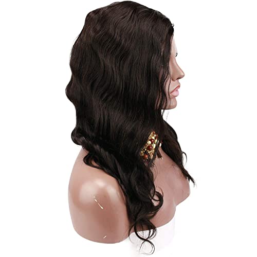 Laft U Part Human Hair Wigs Natural Color Body Wavy Style Lace Front Wig with Baby Hair 180% Density 12inch