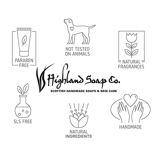 The Highland Soap Company Hand Care Gift Set, Organic Hand Wash & Lotion Set (Whisky & Honey)