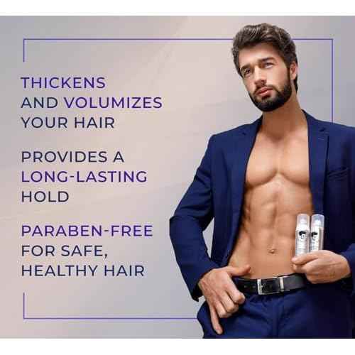 Avenue Man Sculpting Foam for Men - Travel Size (1.69 oz) - Firm Hold Volumizing Hair Mousse with Herbal Extracts Styling Products - Alcohol Free