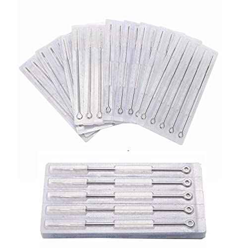 Tattoo Needles Set,DOWEI 100PCS Disposable Mix Tattoo Needles Size Round Liner 3RL 5RL 7RL 9RL Round Shader 3RS 5RS 7RS 9RS,5M1 7M1 for Tattoo Machine Kits