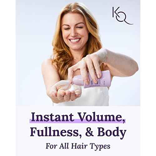 Keranique Volumizing Mousse for Women - Thickening and Styling Anti-Frizz Foam for Fine, Straight, Wavy, and Curly Hair