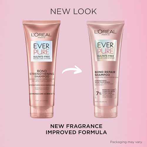 L'Oreal Paris EverPure Sulfate-Free Vegan Hair Care Kit - Shampoo and Conditioner to Strengthen and Repair Hair Bonds (Packaging May Vary)