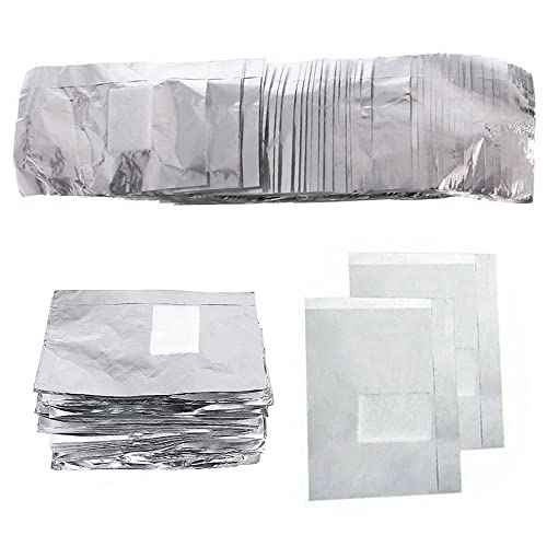 400Pcs Nail Polish Remover Gel Nail Foil Wraps Aluminium Soak Off Foils Cotton Pads Gel Nail Polish Wraps Removal Tool Finger Nail Polish Remover with Lint-Free Lager Cotton Pad