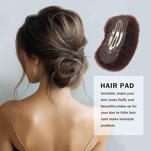 3PCs Volumizing Hair Sponge Inserts with Puff Cushion Clips ? Hair Styling Tools for Adding Volume and Fullness for Women and Girls