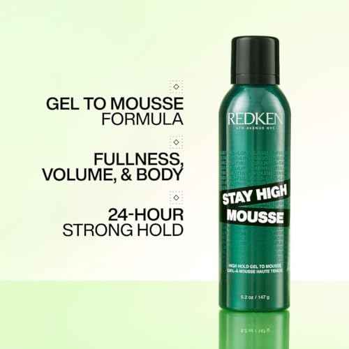 Redken Stay High Volumizing Mousse For Fine Hair - High Hold Gel to Mousse, Strong Hold for 24 Hours