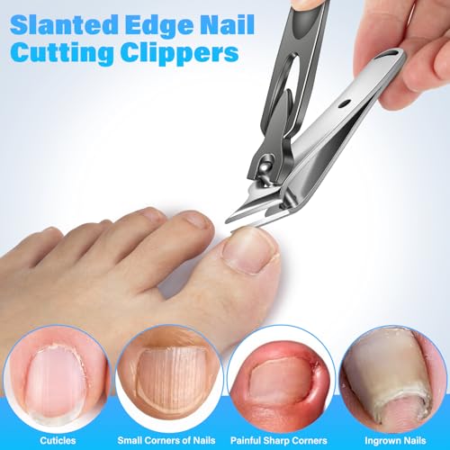 Nail Clipper with Catcher & Slant Curved Blade Nail Clipper