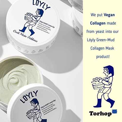 Loyly Green Mud Collagen Mask - Top Finnish Mud Vegan Collagen Mask for face, helps skin impurity and soothing. Refreshening scent, essential nutritions for all skin types.(5.29 oz)