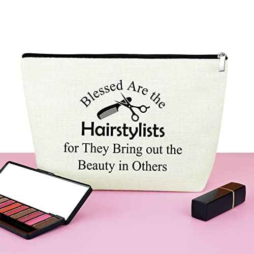 Mxrymvu Hairdresser Gifts Hair Stylist Gifts Makeup Bag Cosmetology Graduation Gift Hair Dresser Gift Cosmetic Bag Appreciation Thank You Christmas Birthday Present for Barbers Travel Makeup Pouch