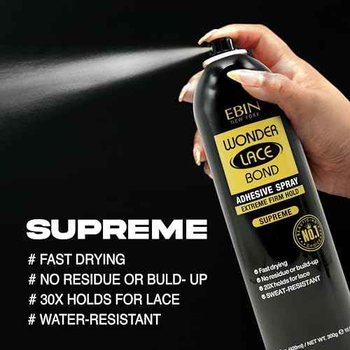 Adhesive Spray - Supreme 14.2fl.oz./420ml | Fast Drying, No Residue, Long Lasting Formula with Protecting Edges Lace front wig bond