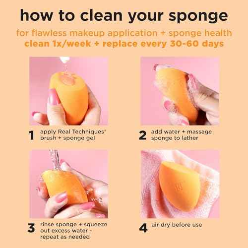 Real Techniques Makeup Sponge Superstars Gift Set, 3 Piece Holiday Set with Travel Case, Blending Sponges for Foundation, Concealer & Powder, Christmas Gift, Cruelty-Free & Vegan