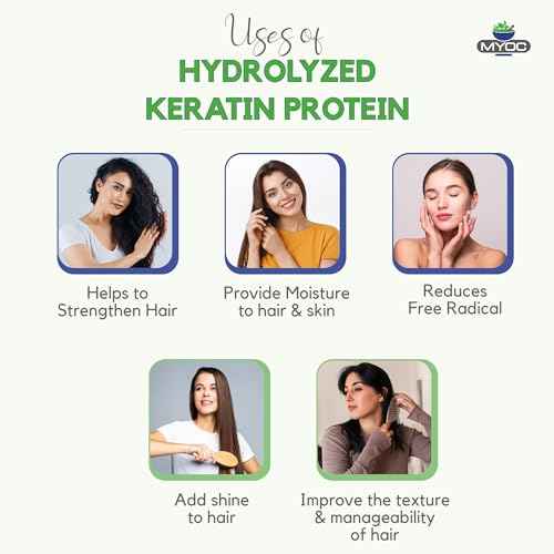 HYDROLYZED KERATIN PROTEIN Liquid - 60 ml | For Hairs | 2 FL Oz | DIY Ingredient | Hair Strengthens & Protects ? Reduces Damage ? Fight Fizz ? Softens ? Moisturizes ? Increases Density