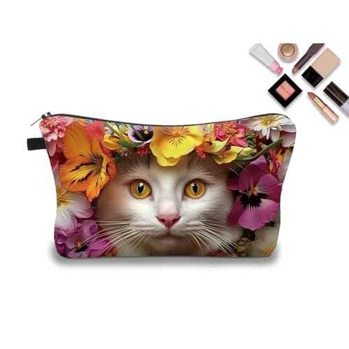 Cosmetic Bag for Women Small Travel Make Up Bag Travel Toiletries Pouch with Zipper for Organizing Small Items Travels Accessories Gift Bags for Birthday Christmas (NR10833)