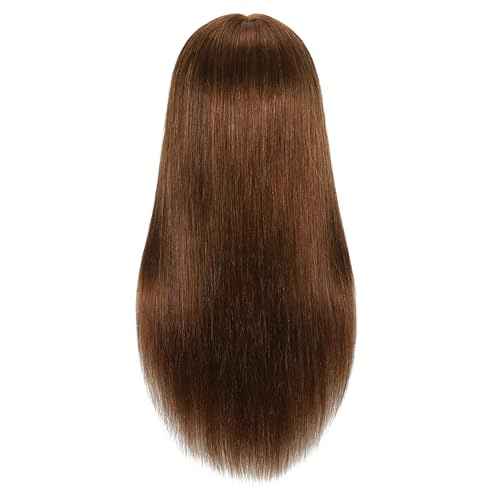 100% Human Hair Mannequin Head Hair Styling Training Head Cosmetology Manikin Head Doll Head for Hairdresser with Free Stand