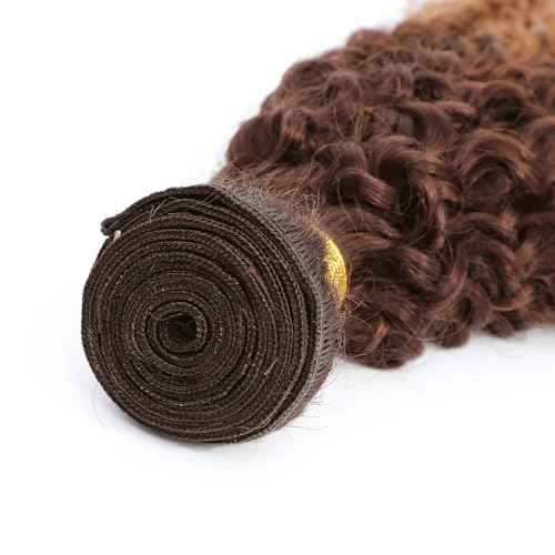 Ombre Deep Wave Bundles Human Hair Chocolate Brown Human Hair Weave 20 22 24 Inch 8A Peruvian Virgin Brown Deep Wave Bundles Human Hair Extensions 100g/Pc