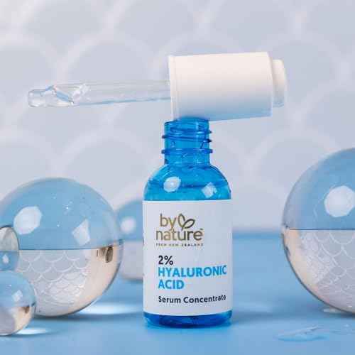 By Nature 2% Hyaluronic Acid Serum for Face & Neck - Skincare from New Zealand - 2% Hyaluronic Acid Facial Serum Concentrate - 1fl. Oz