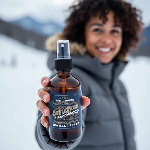 Battle Born Grooming Co Sea Salt Spray (Unscented, 8 fl oz) ? Natural, Vegan, Texturizing Spray for Effortless Beach Hair & Waves ? Adds Volume, Texture, and Thickness ? Unisex