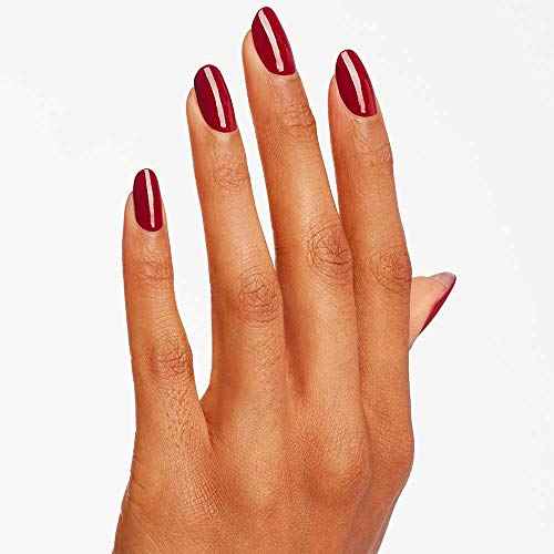 OPI Nail Lacquer Nail Polish | Opaque Dark Red Cr?me Chip Resistant Nail Polish | Fast Drying, Streak Free
