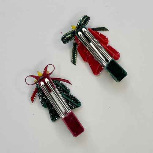 Fashion Hair Clips Set, Cute Hair Barrettes Bobby Pins, Fancy Hairpin Accessories Headwear Styling Tools, Gifts for Women Girls Decorative Wedding (Christmas Tree 2 in 1)