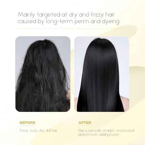 Bremod Performance Hair Straightening Rebonding Cream Cocoa Butter Hydrolyzed Keratin Hair Treatment Hair Straightener Cream for Straighter Shinier and Healthier Hair, All Hair Types 2*16.9Fl Oz