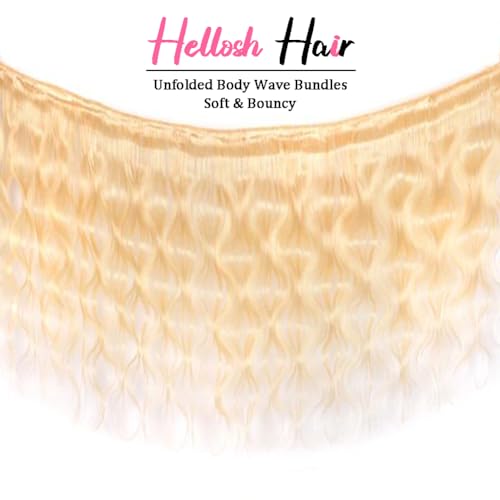 613 Bundles Blonde Bundles Human Hair 24 Inch 613 Body Wave bundles 100% Unprocessed 12A Grade Brazilian Virgin Hair Bundles 1 Bundle Human Hair 613 Blonde Bundle