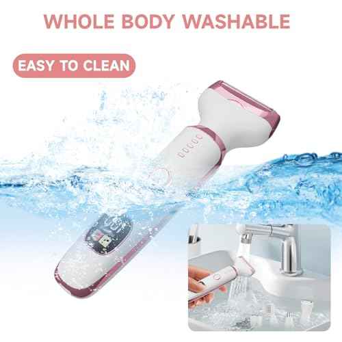 Electric Razor Shavers for Women 5 in 1 Electric Shaver for Women,Cordless Replaceable Facial Eyebrow Razors & Nose Hair Trimmer, Wet Dry Bikini Trimmer Pubic Hair Removal Gifts for Womens 3028A White