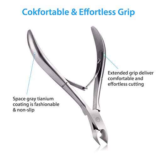 Mudder 3 Packs Cuticle Nippers Cutter Tool Stainless Steel Nail Cuticle Trimmer Remover with Pointed Blade Scissors Pedicure Manicure Tool for Fingernails Nails Care and Toenails(Silver)