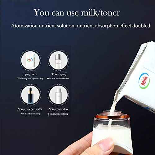Nano Facial Mister with Skin Analyzer Moisture Tester, FANTEXY Portable Mini Cool Face Mist Steamer with USB, Handy Facial Sprayer for Eyelash Extensions, Face Moisturizing,Hydration Refreshing