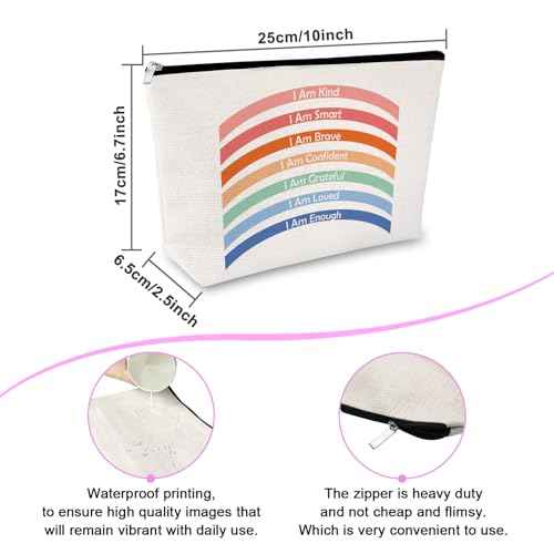 Inspirational Gifts for Women Makeup Bag Friendship Gifts for Women Friends Graduation Birthday Presents for Daughter Niece Christmas Appreciation Presents for Coworker Teacher Mom Zipper Cosmetic Bag