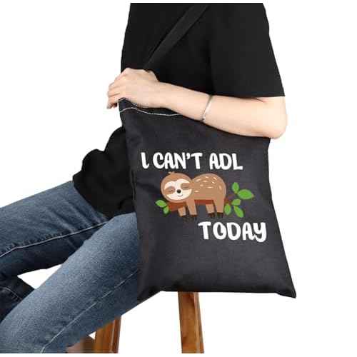 G2TUP Occupational Therapy Therapist Gift I Can't ADL Today Makeup Bag OT Life Sloth Bag Occupational Therapist Joke Gift