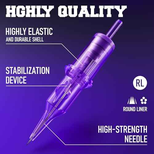 50Pcs Tattoo Cartridge Needles #12 Standard Mixed Size Round Liner Shader Magnum 3/5/7/9RL 5/9RS 7/9RM 7/9M1 Sterile Disposable Compatible with Most Tattoo Guns for Beginners & Pro Artists & Studios